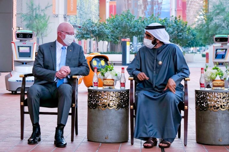 Mohammed bin Rashid meets with Governor-General of Australia at Expo 2020